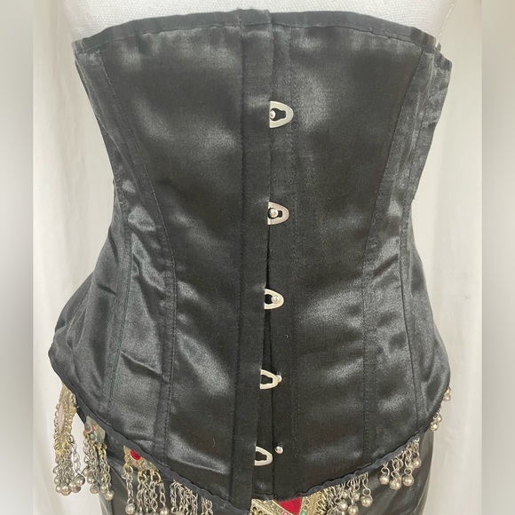 Black Satin Corset - Picture 3 of 10